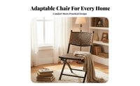 Woven Folding Recliner Foldable Design Lounge Chair Adjustable Backrest for Lawn