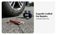 50 Strips Punctures Puncture Seal String Emergency Fix Tubeless Tire Repair Set Heavy Duty Vehicle Maintenance Supply Easy to Use for Auto Mechanics, DIY Enthusiasts, Not on-the-Road Riders, Garage, Workshop, Farm