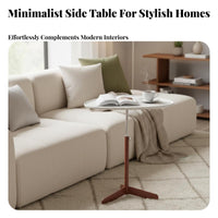 C-Shaped Rolling Stand Height Adjustable Side Table Mobile Design for Students