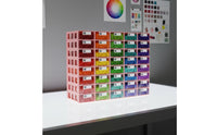 Plastic Desktop Storage Cabinet with 40 Drawers Transparent Parts Cabinet with Clear Drawers Compact Desktop Drawer Organizer Sturdy for Workspace