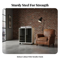 Mobile Filing Cabinet Easy to Sort Mobile File Cabinet Recessed Handles