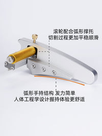 Roller Leather Strip Cutter with Precision Scale Adjustable DIY Leather Belt Cutting Tool