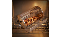 Cylindrical Rotisserie Basket Ventilated Roasting Basket with Latch Easy to Clean Mesh Cage Convenient for Oven