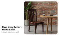 Spindle rear Side Chair hardwood Wood Spindle rear Chair Nordic aesthetic Sturdy Construction for Interior Decorators