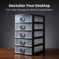 5 Layer Drawer Storage Boxes for Shelves, Desktop Organizer for Office and Students, Multi for Desk and Home