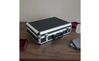 Aluminum Tool Case Rounded Corners Metal Tool Case Aluminum Briefcase Sturdy Duty Equipment Box Protective Interior for Job Site