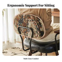 Patterned Backrest Task Chair Ergonomic Design Swivel Seat Long-Session Comfort