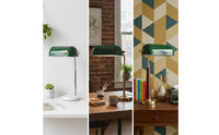 Bankers Lamp Shade Translucent Banker Desk Lamp Shade Traditional Lampshade with Mounting Hole for Hobbyists, Office