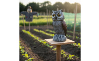 Rotating Owl Scarecrow 360° Rotation Rotating Head Owl Statue Lifelike for Porch
