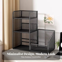 Countertop Hutch Space-Saving Desktop Shelf Easy Assembly for Dorm Room, Bedroom
