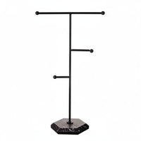 Jewelry Stand with Marble Base Vertical Necklace Holder Stand Stable Necklace Holder with Marble Base for Bedside Table