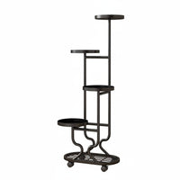 Multi-Tier Plant Stand Movable plant Pot Rack Floor-Standing for Corner areas