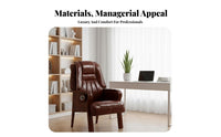 Reclining Computer Chair Managerial Decompresssign Rotating Seat Highspine-Supporting Thick Padding for Managerials