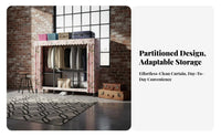Portable Textile Closet InstallationNo-Tools Portable Textile Wardrobe Easy Assembly No-Tools-Requiredstanding for Students