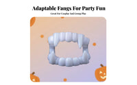 Scary Effect bloodsucker Fangs Realistic Look Halloween professional-grade Non Fake Tooth Reusable for children, Cosplayers, grown-ups, the fangsed Parties, Costume Play, costume ball Balls, Stage Performances