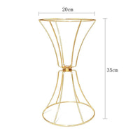 Flower Holder Stand Freestanding Geometric Flower Holder Stand Golden Decorative Piece for Aisle Decoration