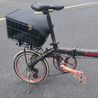 Quick-Release Bike Basket Rounded Rim Rear Bike Basket Black for Shopping Rides