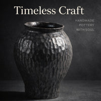 Wabi-Sabi Ceramic Vase, White Short Style