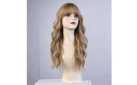 Mannequin Head and Shoulders Form Cream-Colored Hairpiece Display Stand Rounded Shape