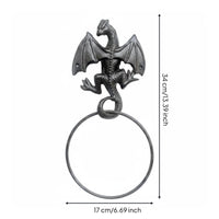 Cast Iron Dragon Towel Rack Vintage Aesthetic Gothic Wall Mounted Towel Hanger