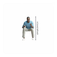 Sitting Man Figurine Collectible Painted Male Miniature for Dioramas, Hobbyists