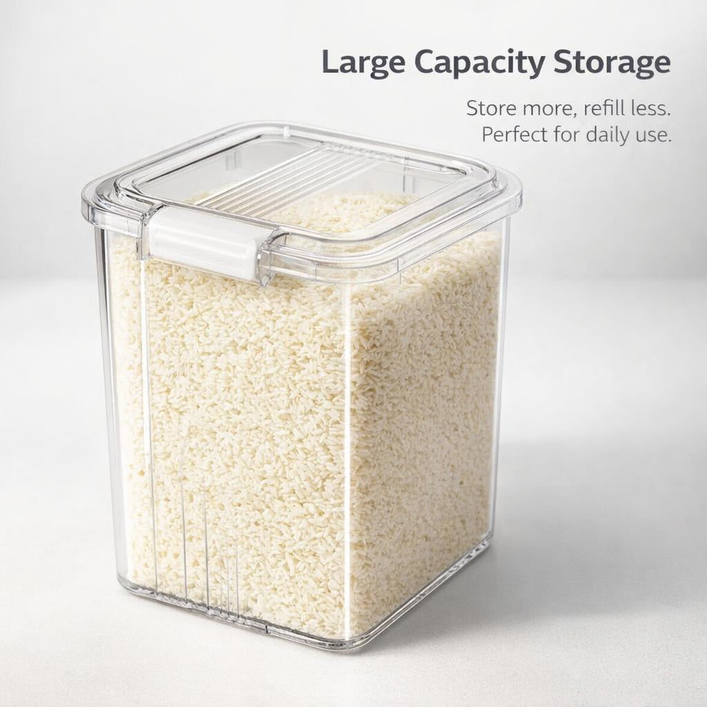 Large Food Storage Containers, Transparent Food Storage Bin, Sealed Food Storage Containers, Bulk Food Storage Containers