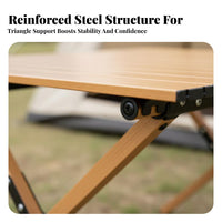 Folding Table and Chair Set Foldable Portable Picnic Set Easy Assembly Portable Camping Table for Picnickers, Families, Travel, Backyard, Beach