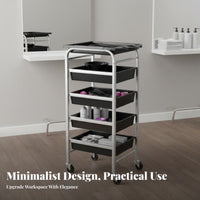 Hairdressing Trolley Multifunctional Salon Rolling Cart Hair Stylist Tool Trolley Detachable Drawers Multi-Drawer Hair Stylist
