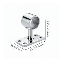 Handrail Bracket with Rectangular Base Stainless Steel 316 Grade Handrail Bracket Polished Rail Fitting for Marine Decks