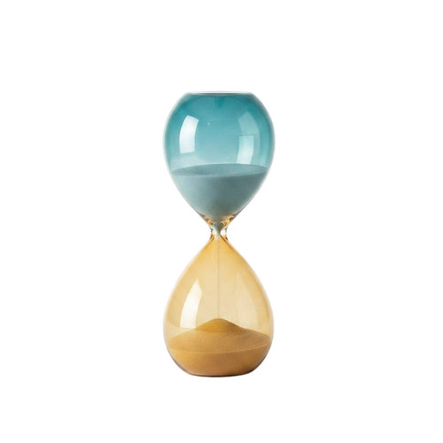 Modern Glass Golden Yellow Glass Sand Timer Conversation Piece