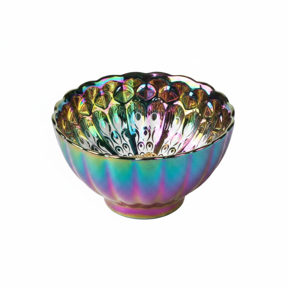 Gold Trim Peacock Tea Cup Gift Ready Jianzhan Cup