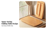 Foldable Tatami Table No Assembly Required Japanesedesign Floor Table for Adults