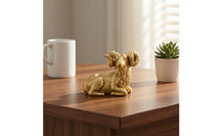 Brass Paperweight Sculpted Ram Figurine Long-Lasting for Study, Professionals