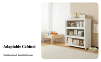 Dustproof Multi-Tier Cabinet with Doors Large Capacity Tall Cabinet with Shelves Sturdy Construction Bookshelf Closure for Book Lovers, Collectors, Hobbyists, Living Room, Study, Home Office, Bedroom