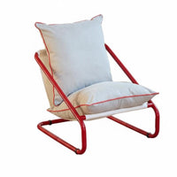 Woven rearrest Armchair Sturdy Frame Lounge Chair Ergonomic Design for Readers