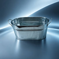 Galvanized Ice Tub Rust-Resistant Cooler Lightweight for Backyard Gatherings