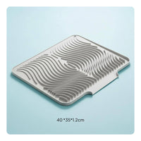 Heat Resistant Sloped Draining Tray Easy to Clean Silicone Dish Drying Mat Multi-Purpose Kitchen Counter Draining Pad for Bar