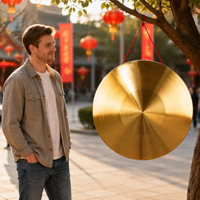 Gong and Cymbal Set for Performances and Warnings - Copper Plated