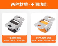 迷你小滑轮0.5寸家具万向轮小号免打孔脚轮轮子静音微型转向滚轮 【棕色橡胶轮/螺丝安装】0.5寸平板万向轮/4只装