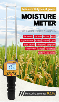 AR991 Grain Moisture Meter for Cereals, Rice, Corn, Wheat, Soybean - Smart and Accurate