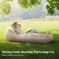 Wind-Inflated Couch No Pump Needed Wind-Filled Recliner Foldable for adventurers