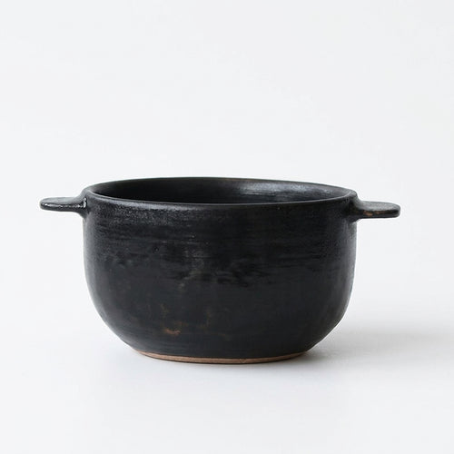 Wabi-Sabi Double Ear Ceramic Soup Bowl, 500ml