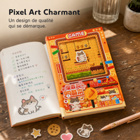 Pixel Parkour Mini Portable Notebook for Students and Girls, Decompression Stationery