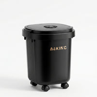 Open-Top Trash Bin Flared Rim Ribbed Trash Bin Easy to Clean for Living Room
