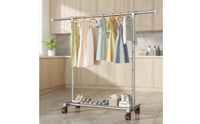 Stainless Steel Clothes Drying Rack Height Adjustable Clothes Rack with Shelf Telescoping Heavy Duty for Laundry Room, Bedroom, Balcony