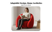 Upholstered Rotating Armchair Minimalist Design Oversized Rotating Barrel Chair Modern Aesthetic Deep Seat for Students