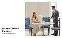 Round Dining Table with 6 Chairs Luxury Design Indoor Furniture Modern & design Sculptural Base for homeowners, Villa, Kitchen