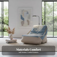 Unstructured Lounge Chair modern aesthetic Lazy Sofa Soft Seating Lightweight & Portable for Readers, Students, Living Room