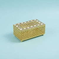 Crystal Tissue Box Decorative Accent Luxury Napkin Container Non-Slip Base