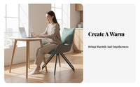 Upholstered Rotating Chair with Cross-Shaped Base Modern Minimalist Look Dining Seat Ergonomic Backrest Easy Assembly